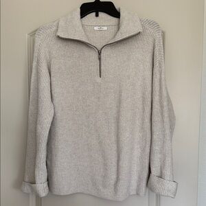 Maurices Light Tan Zip-Up Sweater for Women